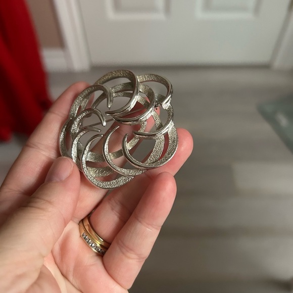 4/$100 SARAH COVENTRY Silver Geometric Brooch 🤓 - Picture 4 of 7